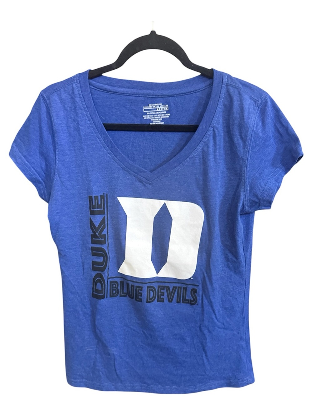 Duke Blue Devils Women's V-Neck Tee - Royal Blue & White